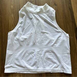 Athleta Momentum Seamless Tank Top Womens XL White Racerback Athletic Fitness